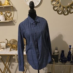 Men's Hugo Boss Blue Plaid Shirt